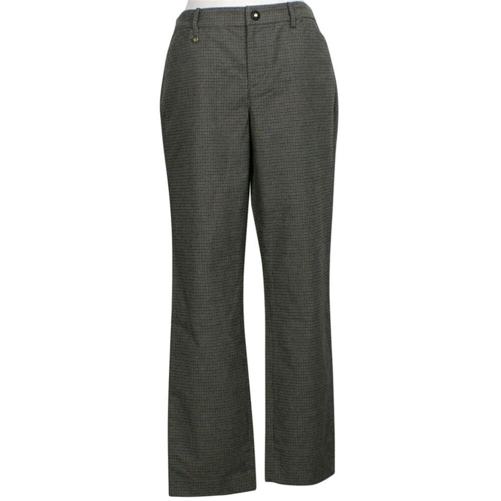 Lauren Ralph Lauren Womens 8 Black Houndstooth Stretch Dress Work Pants Career